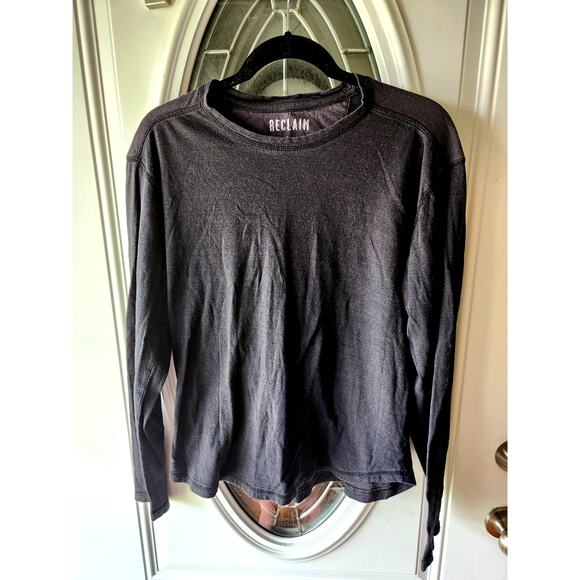 Reclaim Long Sleeved Charcoal Gray Tee Mens size Large - Picture 1 of 3